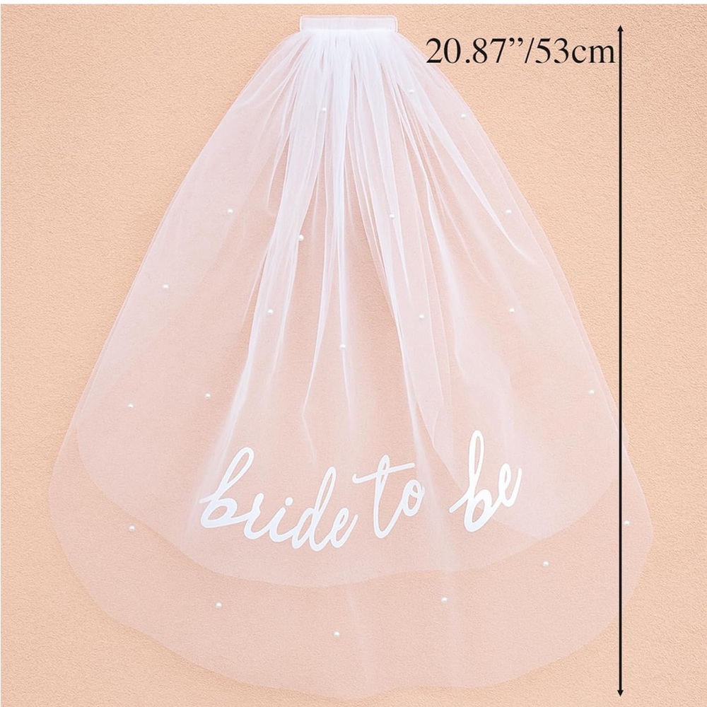 Bride to Be Veil with Pearls- BRAND NEW